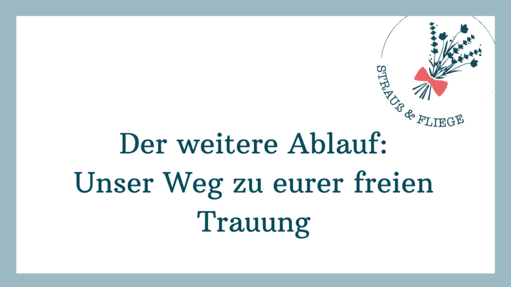 Der weitere Ablauf - Die Zusammenarbeit mit Strauß & Fliege